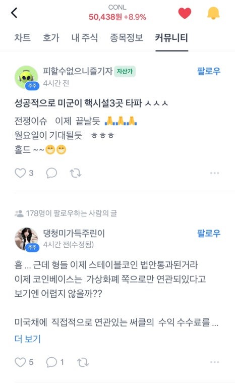 월요일 주식 동향