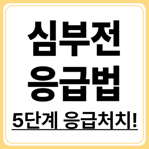급성 심부전 응급처치! 생명 지키는 초기 대응 5단계