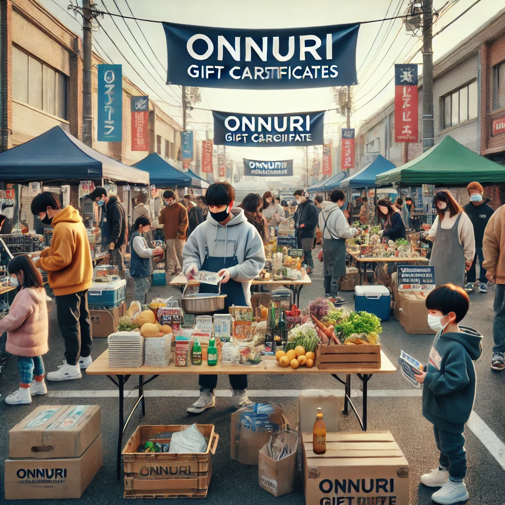 온누리상품권 행사 중 지역시장 풍경