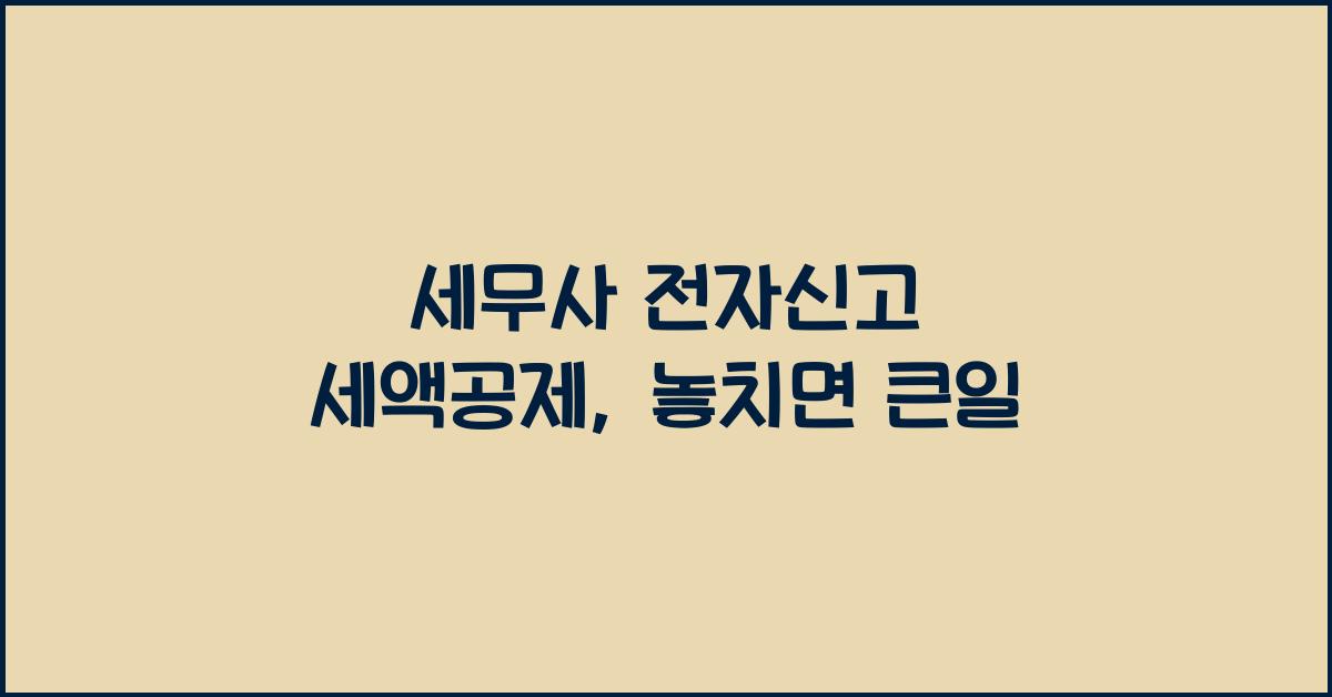 세무사 전자신고 세액공제