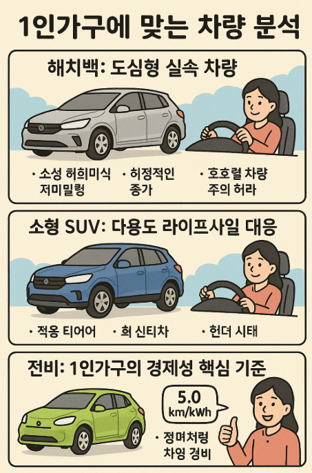 1인가구에 맞는 차량 분석