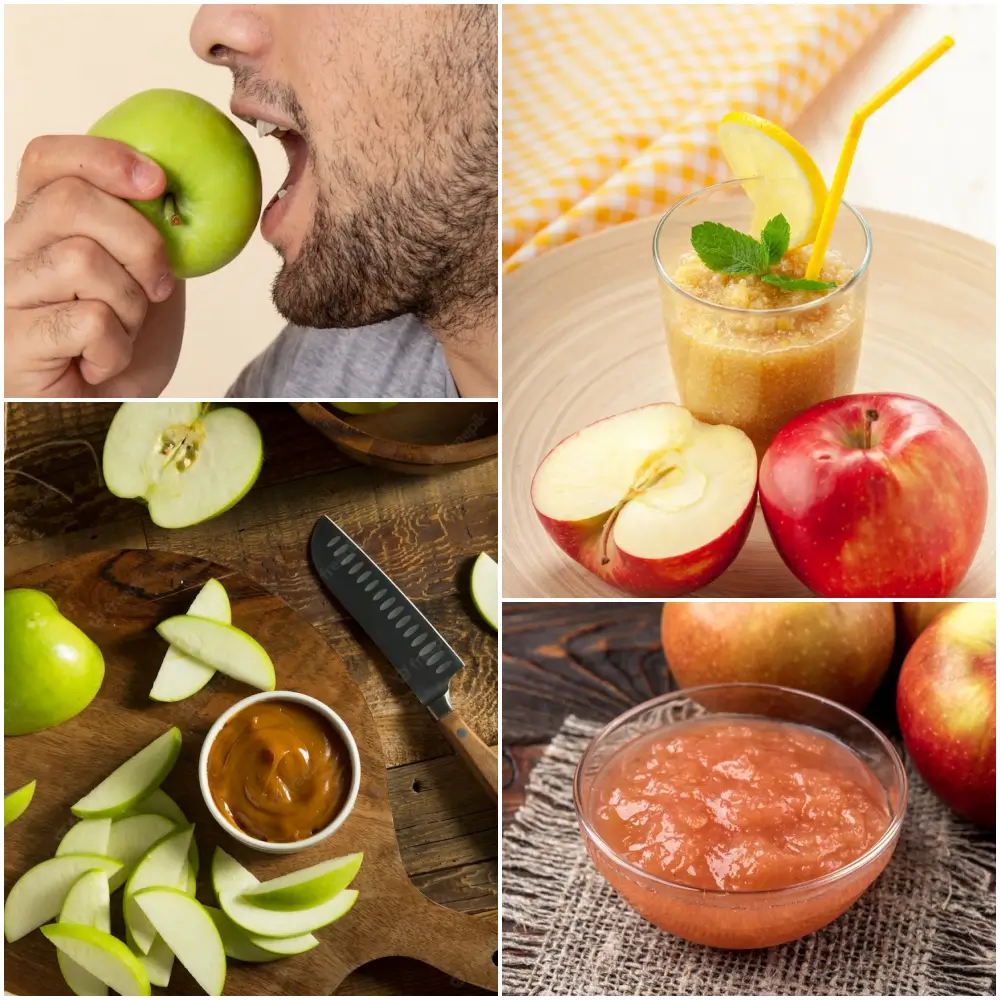 사과를 먹는 여러 방법