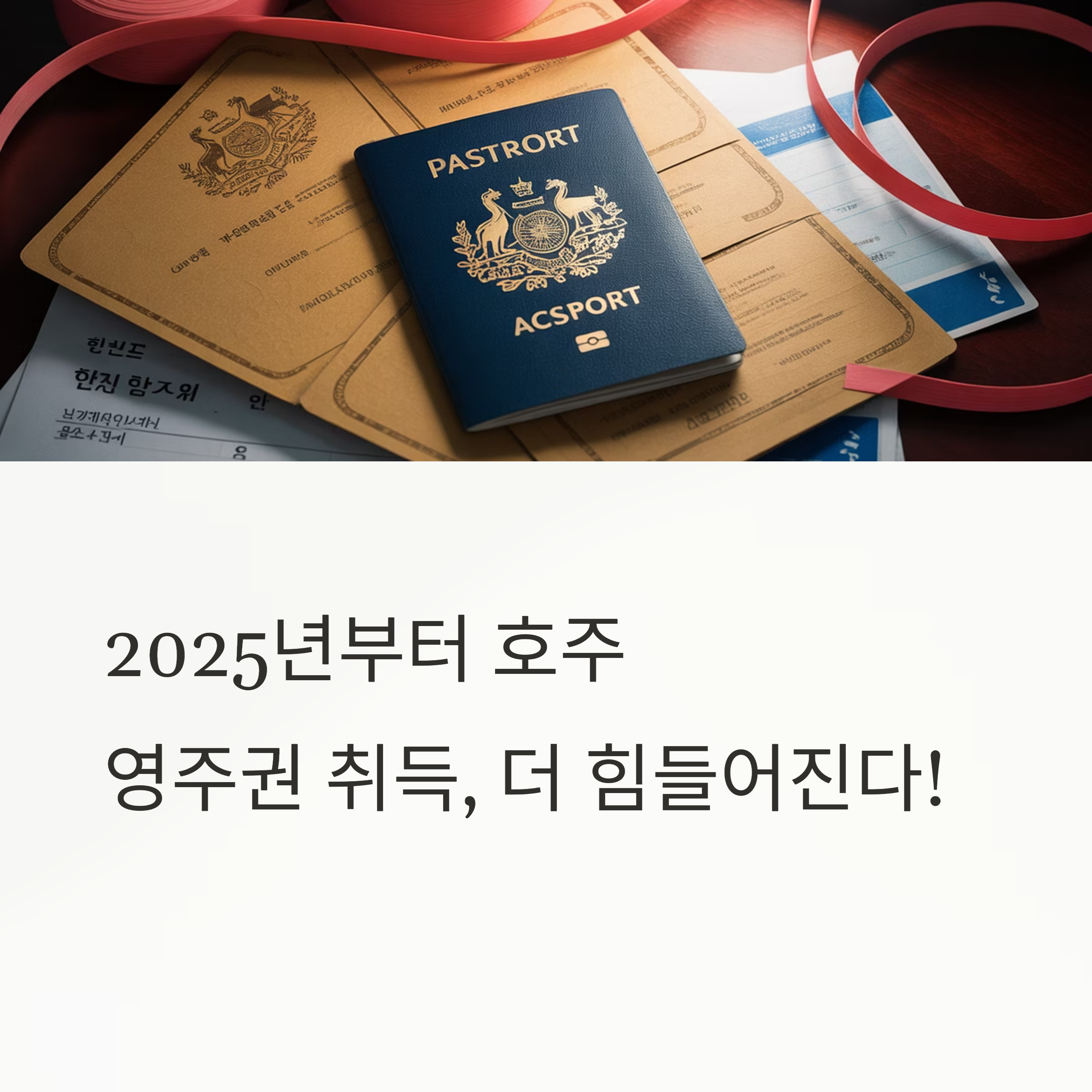 2025년 호주 영주권 난이도 급상승? 바뀐 조건들 분석