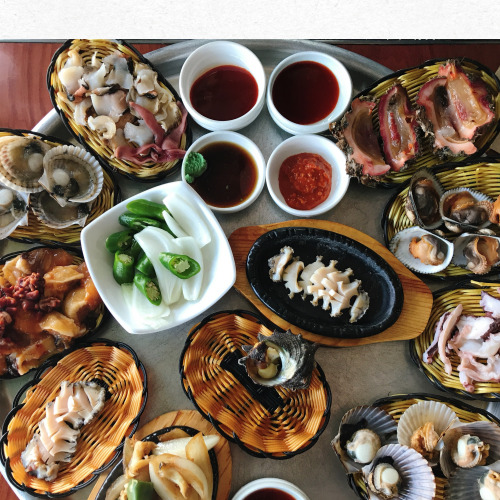 송정해녀촌 해산물