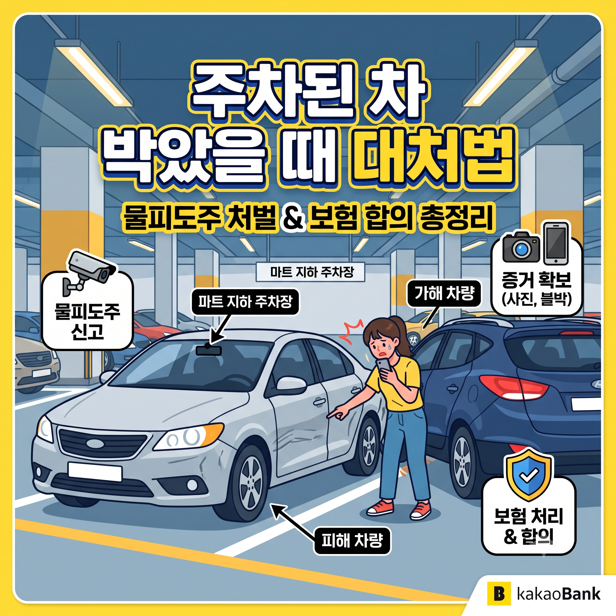 주차된 차량 접촉사고 대처법: 물피도주 처벌부터 합의까지 총정리