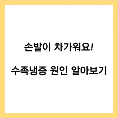 수족냉증 원인