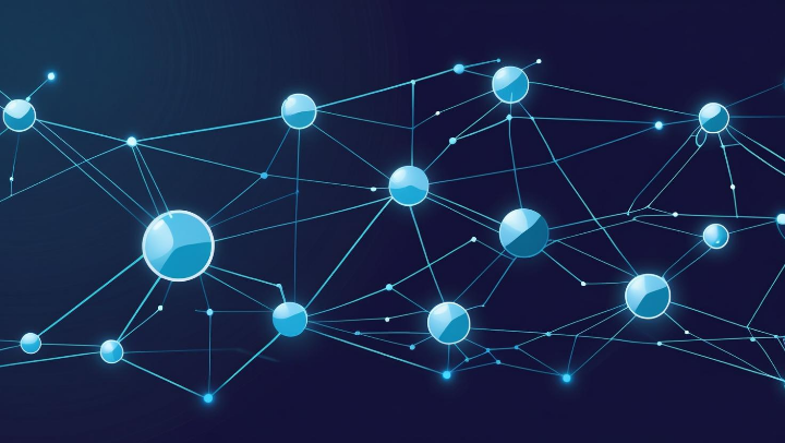 블록체인 네트워크와 디지털 지구본 이미지 – 가상화폐의 미래 상징