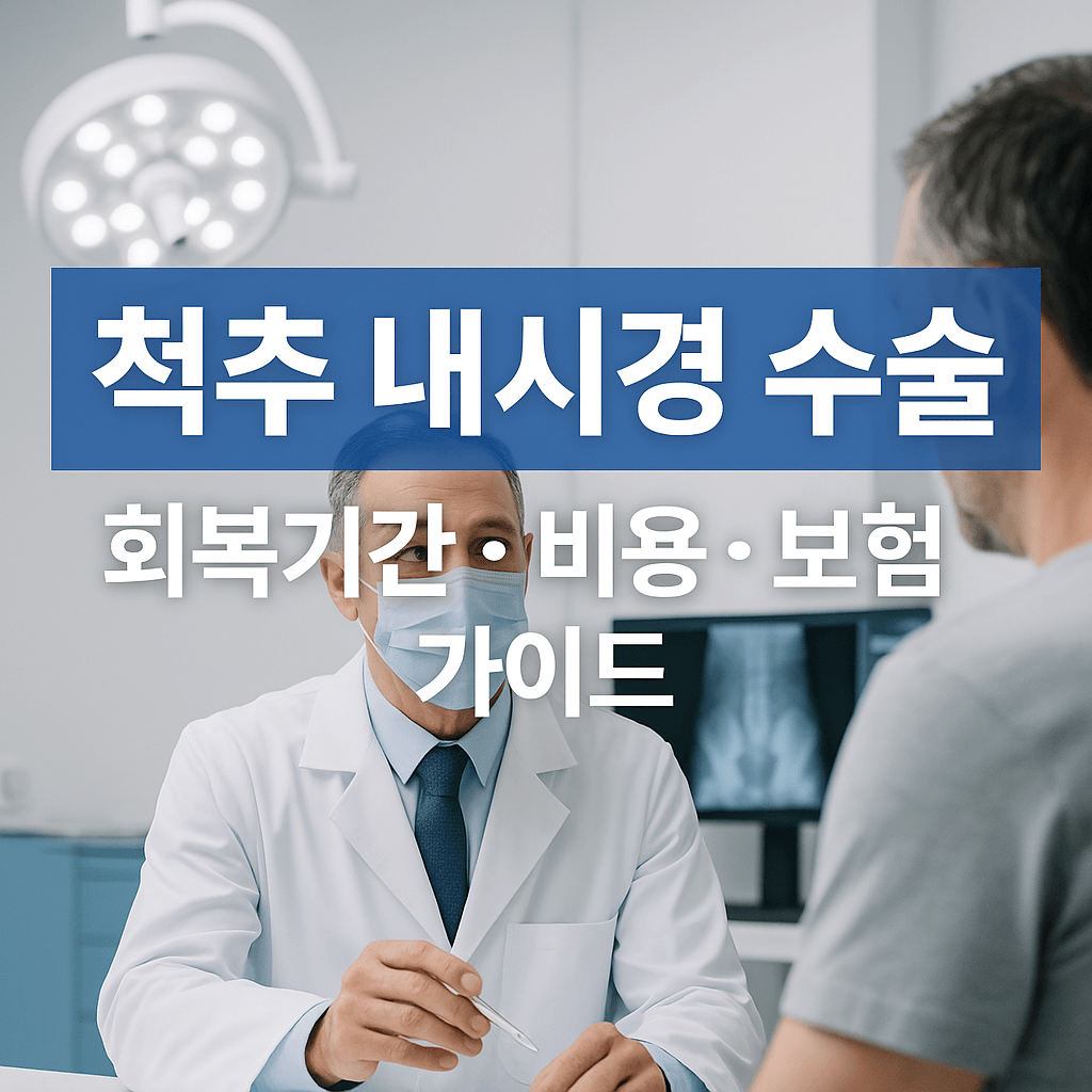 척추 내시경 수술, 회복기간부터 비용·보험까지 완벽 가이드 (2025 최신판)