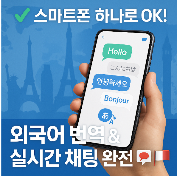 스마트폰 하나로 외국어 번역 & 실시간 채팅까지 해결하는 법