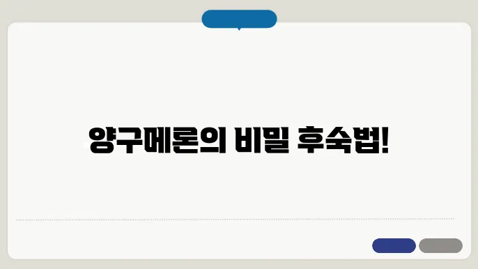 양구메론 후숙