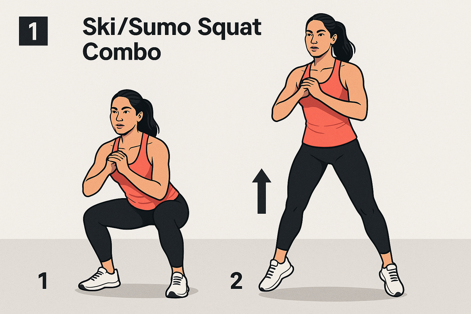스키/스모 스쿼트 콤보 (Ski/Sumo Squat Combo)