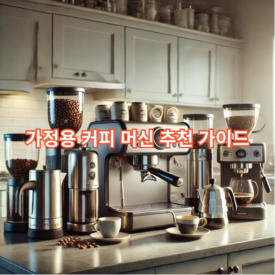 가정용 커피 머신 추천 가이드