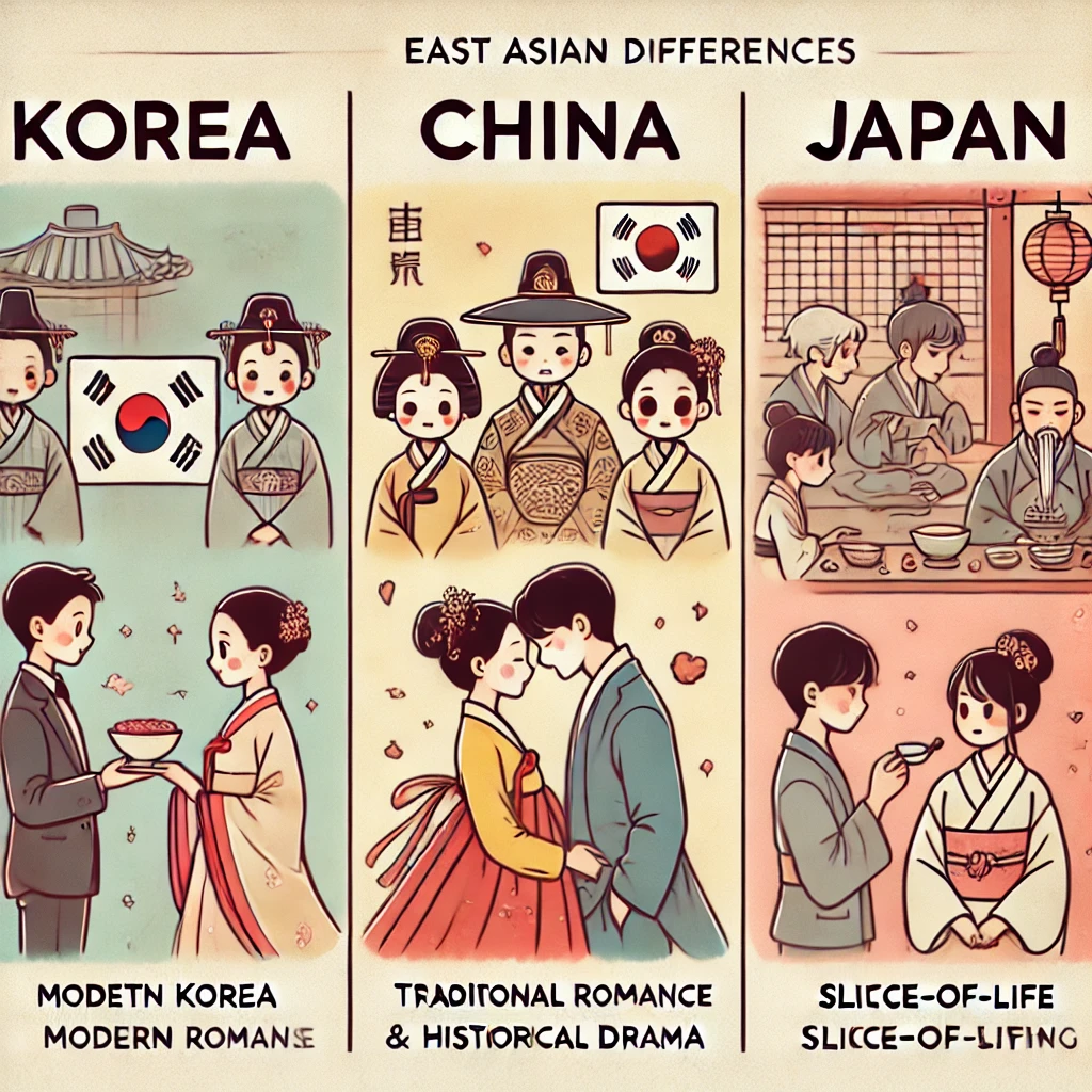 동아시아 드라마 문화 차이 (한국, 중국, 일본)