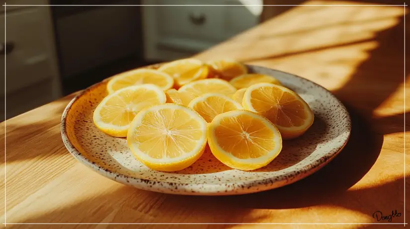 레몬물-만들기-위해-껍질까지-슬라이스한-사진