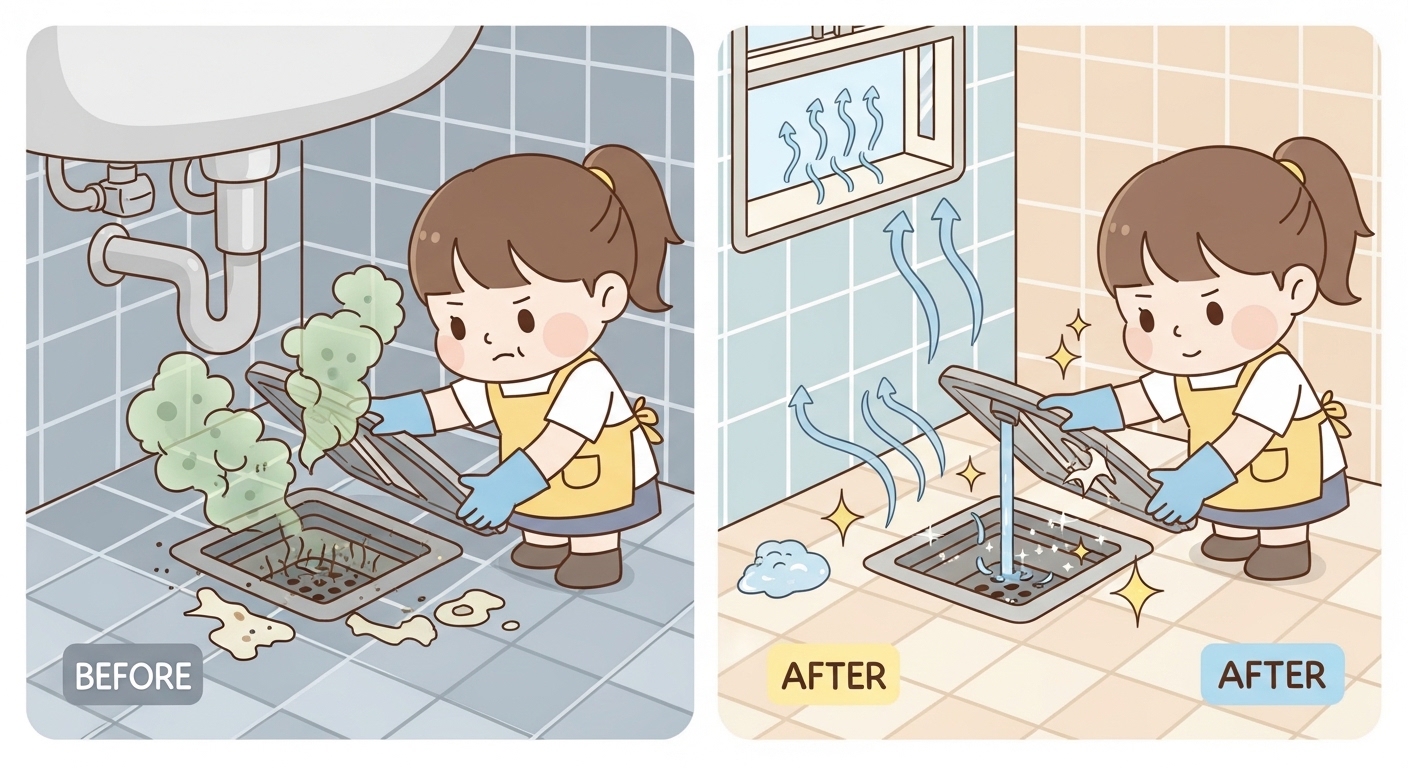 하수구 냄새 원인