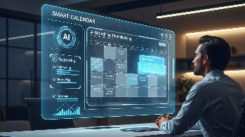 AI 글쓰기 툴을 활용하여 콘텐츠 아이디어를 발상하고 초안을 작성하는 모습. 창의적인 업무에 AI가 도움을 주는 장면입니다.