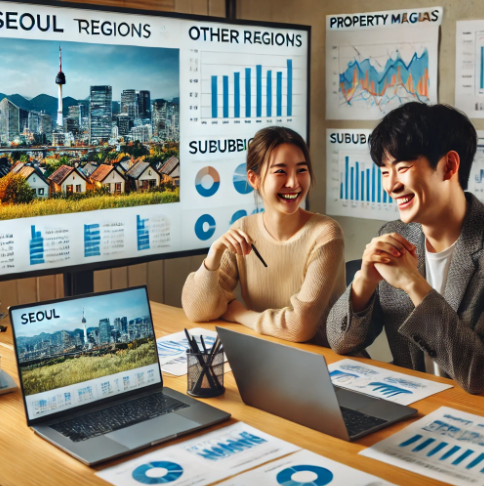 서울과 지방 부동산 공부하는 모습