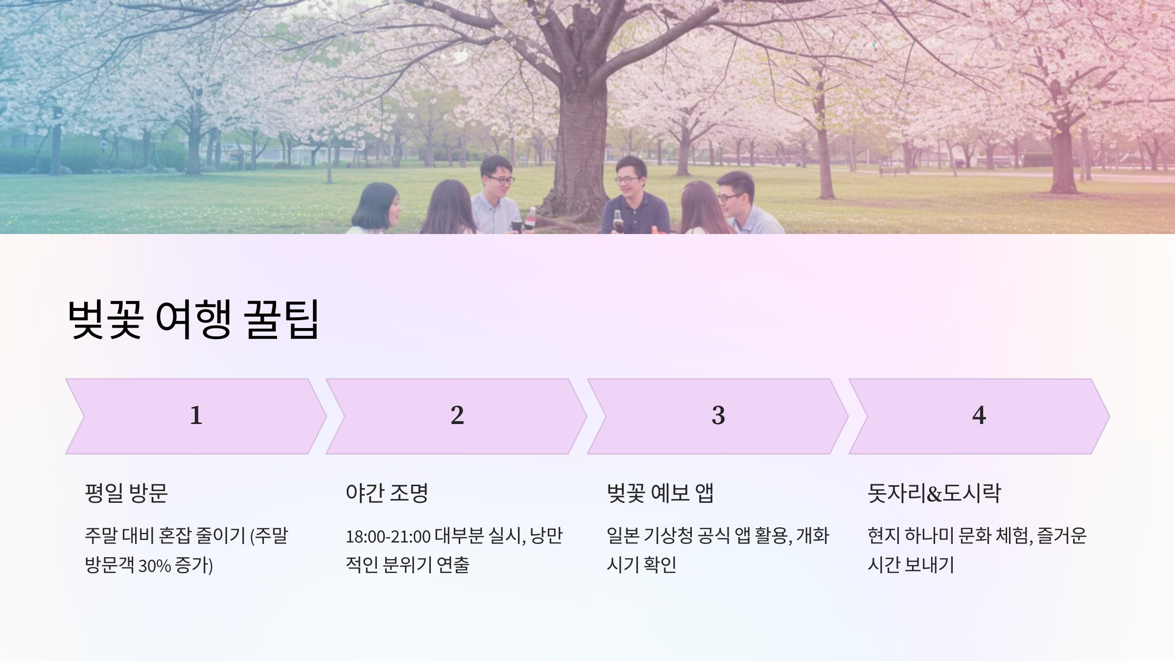 일본 벚꽃 여행 꿀팁