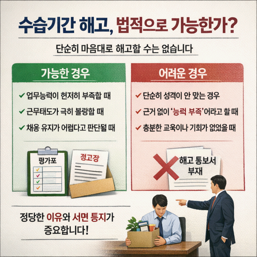 수습기간이면 마음대로 해고 가능? 법은 그렇게 단순하지 않습니다.