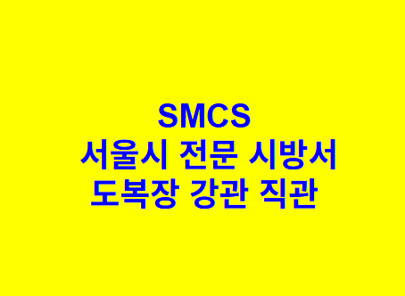 도복장 강관 직관 SMCS 서울시 전문 시방서