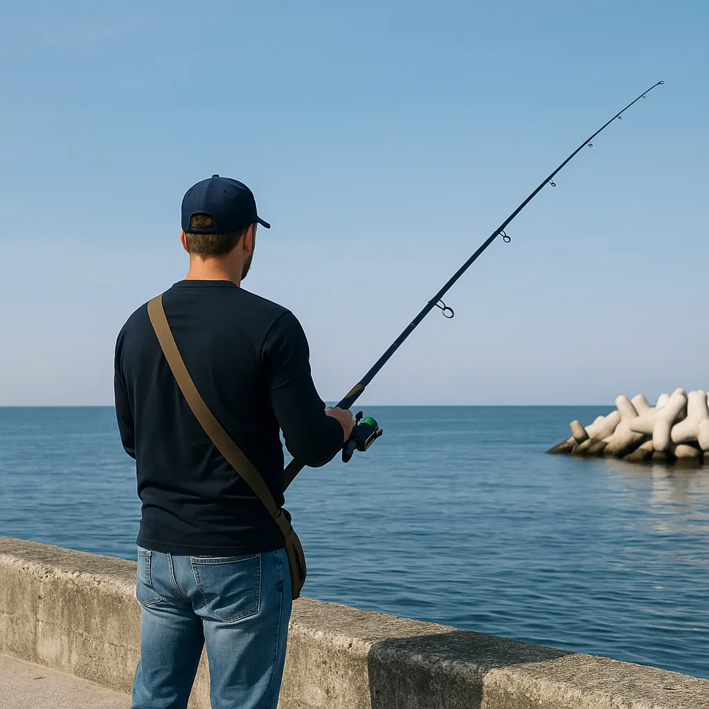 강화도 선두리 방파제의 낚시 풍경