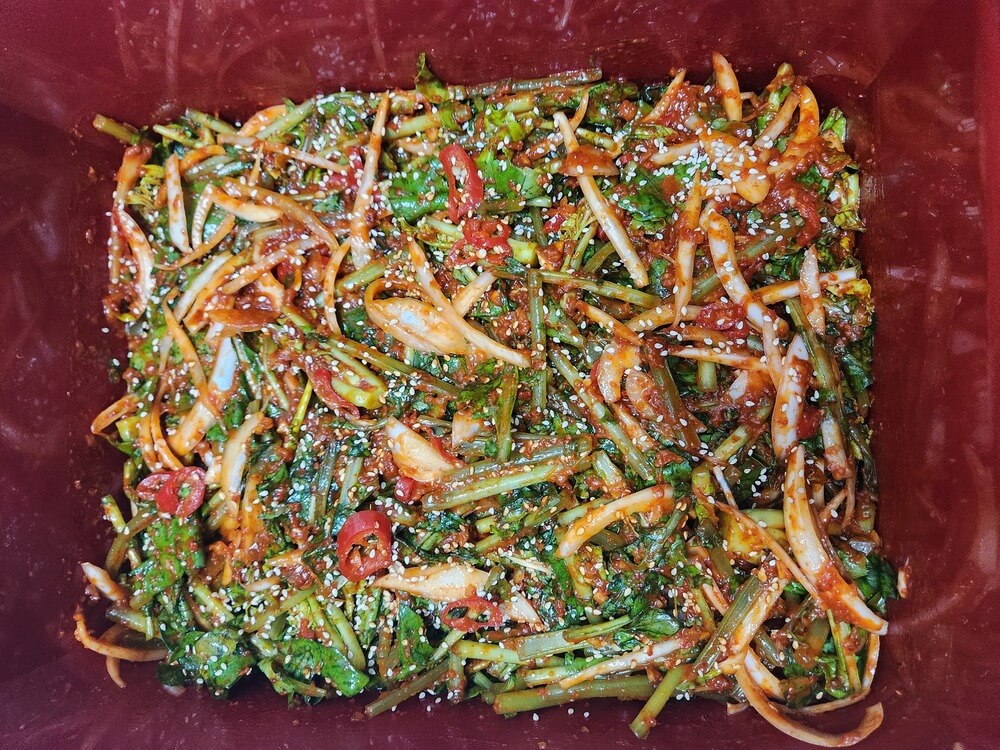 김치통에 담기
