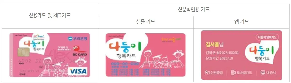 다둥이 행복 카드