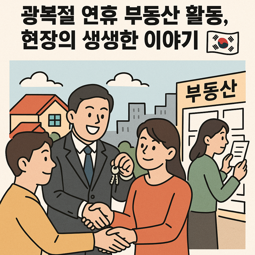 광복절 연휴 부동산 활동, 현장의 생생한 이야기 🏠