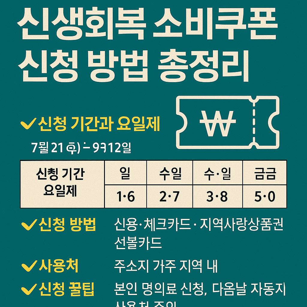 2025 민생회복 소비쿠폰 신청 방법 총정리 (신용카드&middot;상품권&middot;선불카드)