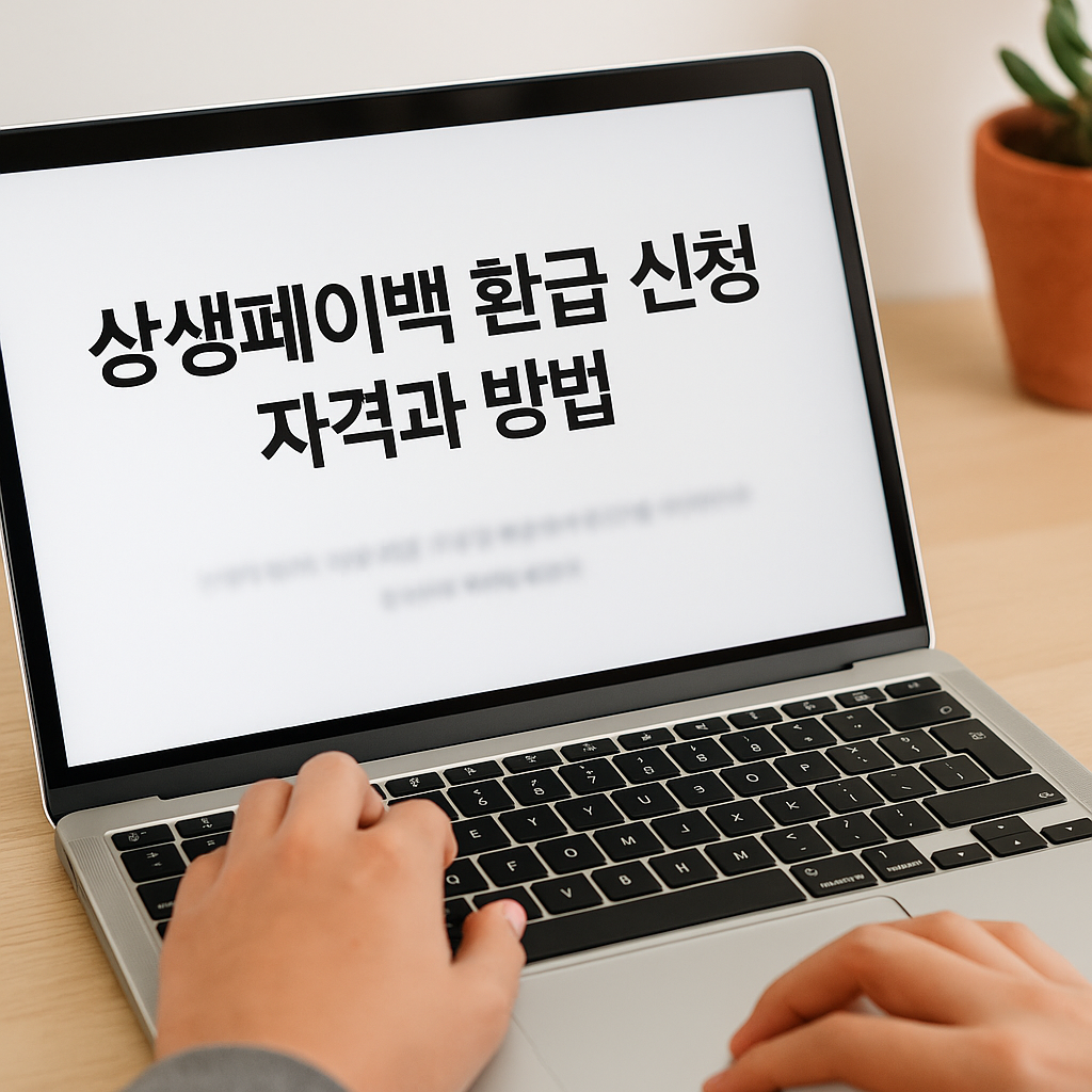 상생페이백 환급 신청 자격과 방법