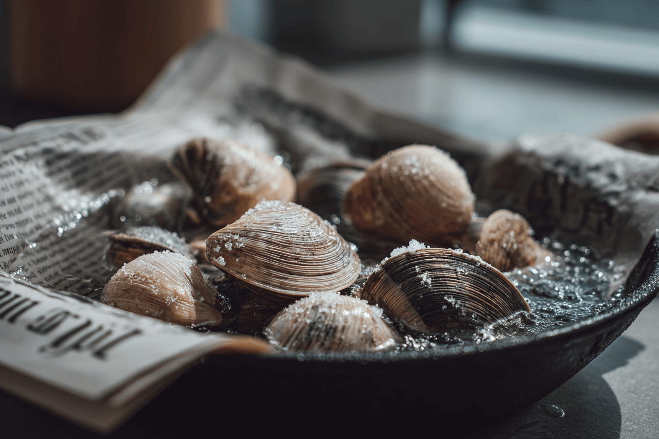 소금물에-담겨있는-조개-이미지