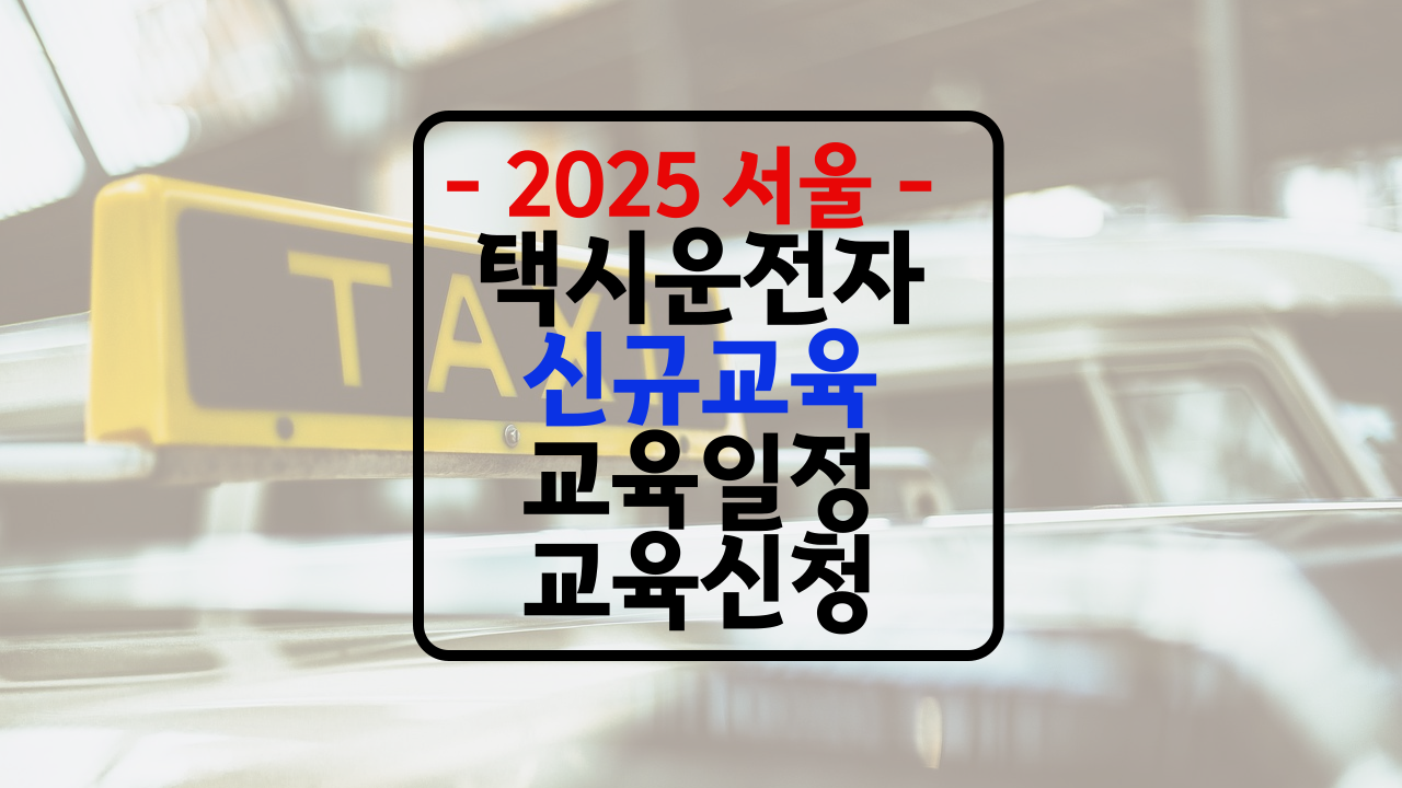 서울 택시신규채용자 교육