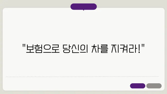자동차보험 보장범위