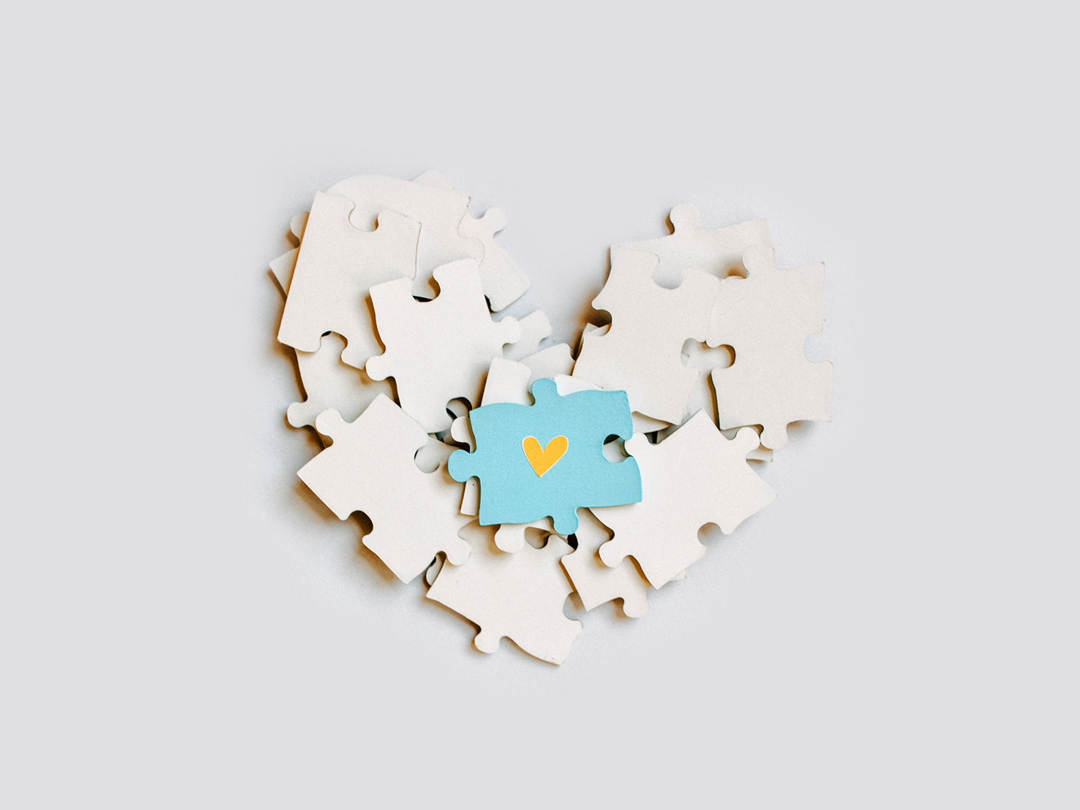 하트 모양 퍼즐 조각 무료 이미지