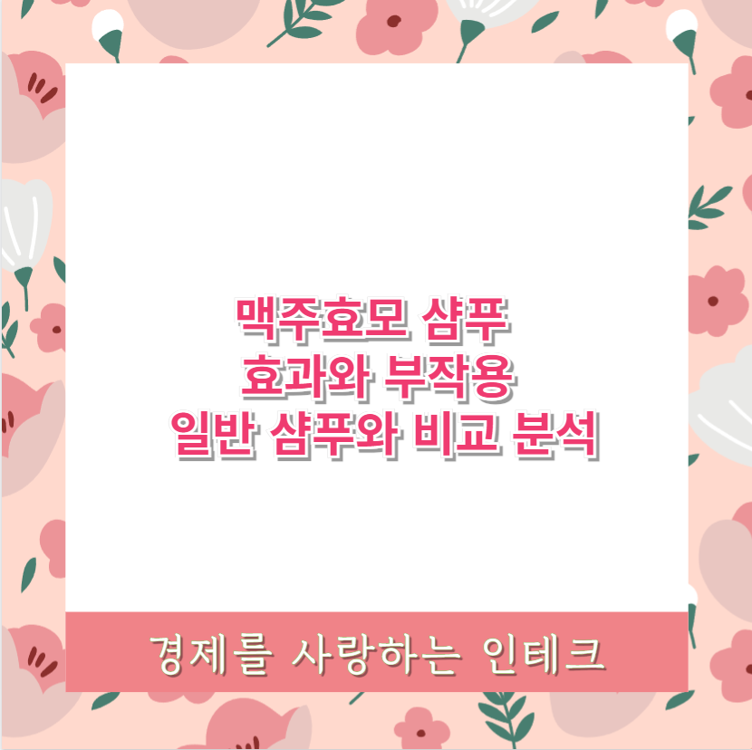 맥주효모 샴푸 효과와 부작용 일반 샴푸와 비교 분석