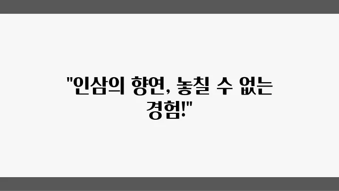 제40회 금산인삼축제, 놓치면 후회할 장소