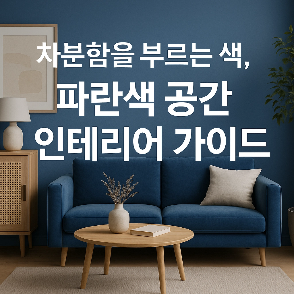 차분함을 부르는 색, 파란색 공간 인테리어 가이드