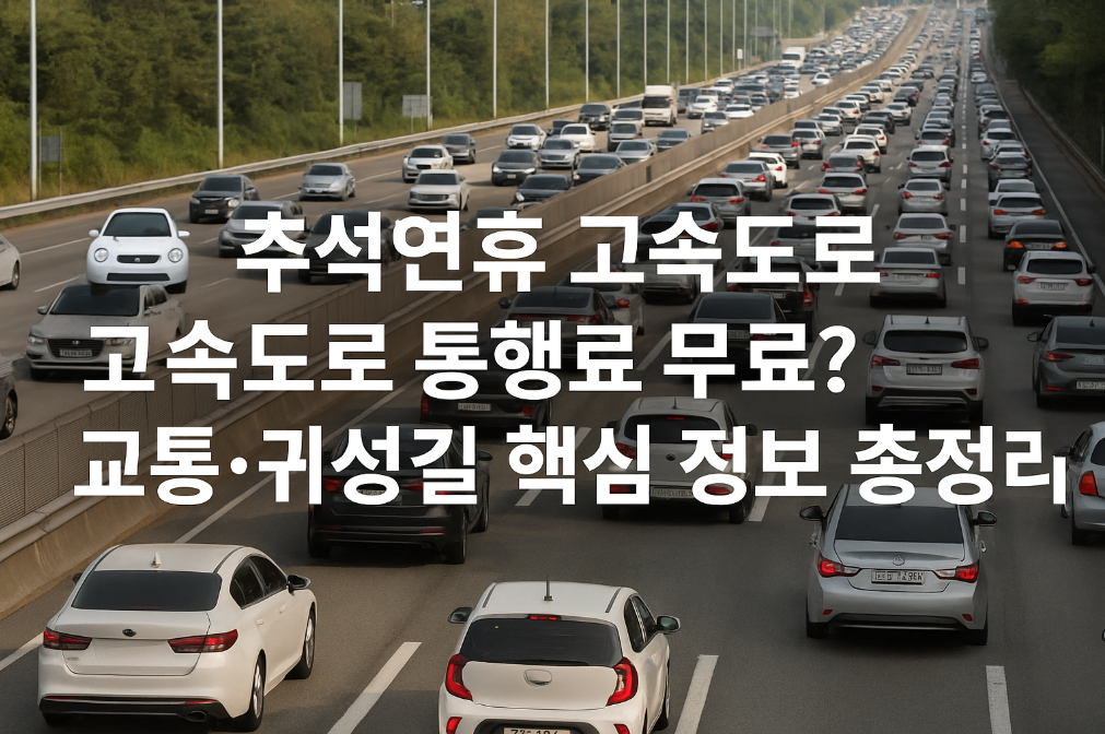 추석연휴 고속도로 통행료 무료