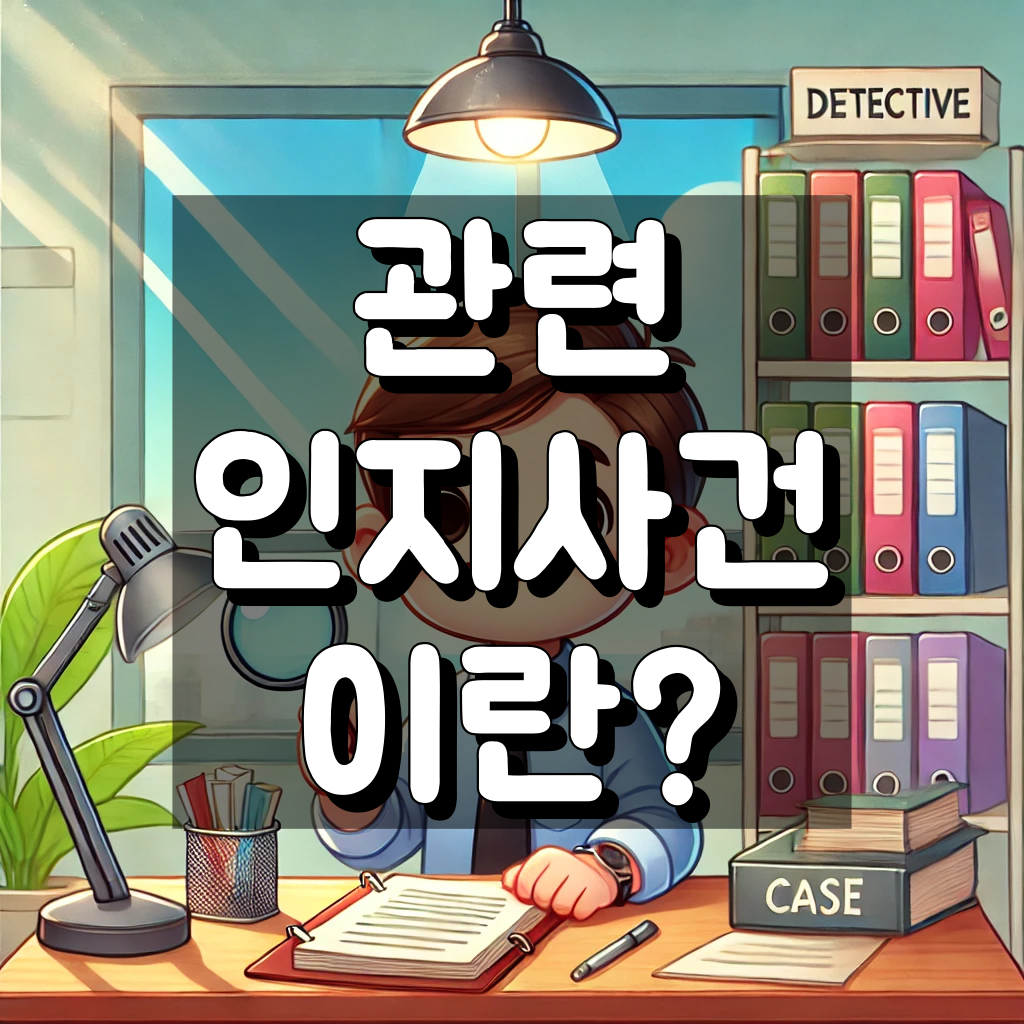 관련 인지사건이란 대표 이미지