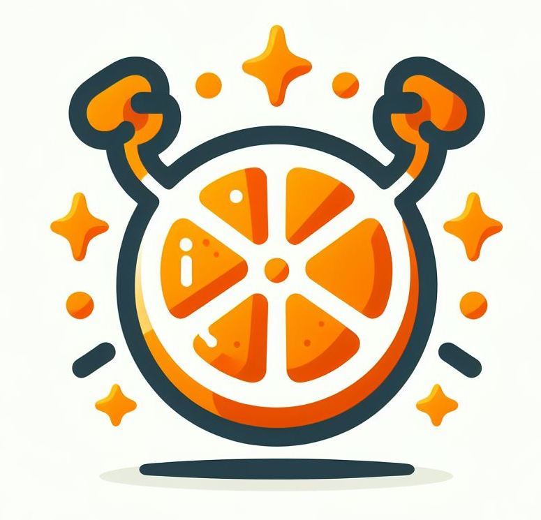 오렌지가 만세하는 아이콘