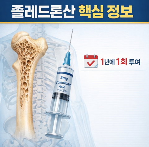 졸레드론산 5mg 주사 효과와 주의사항 : 1년에 한 번 치료의 진실