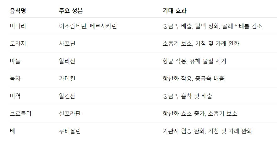 미세먼지 많은 날, 꼭 챙겨 먹어야 할 음식