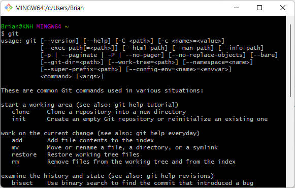 git 다운로드 및 설치하기