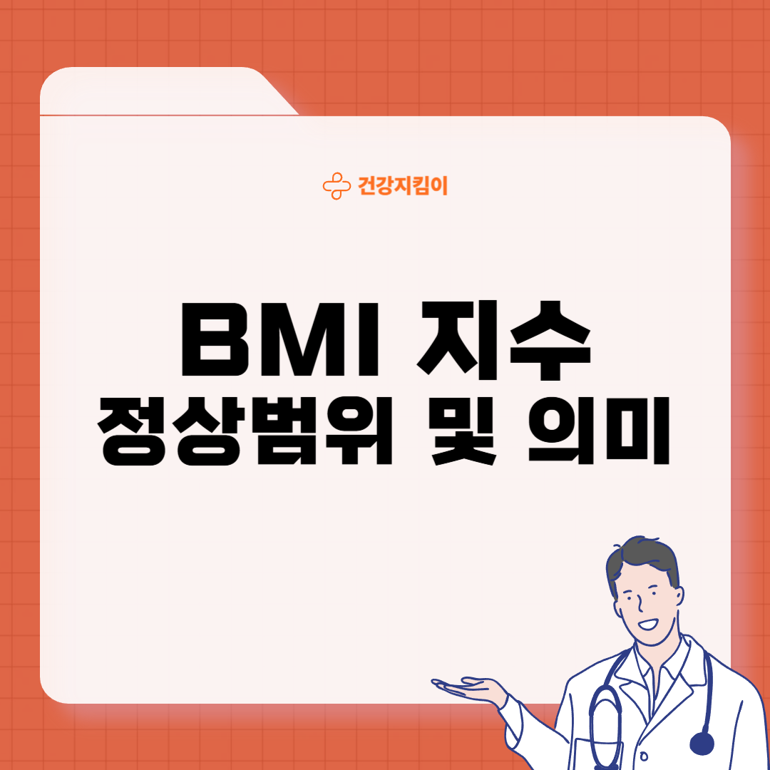 bmi 정상범위 지수 의미