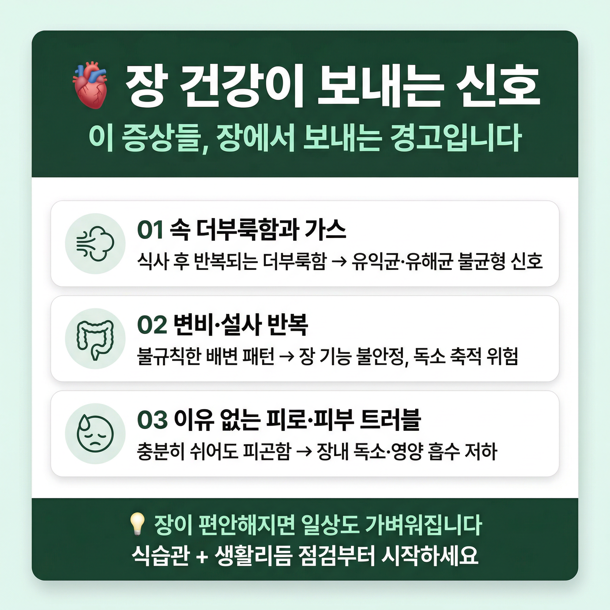 이 증상 있다면 장 건강 위험 신호입니다, 대부분 놓치는 핵심