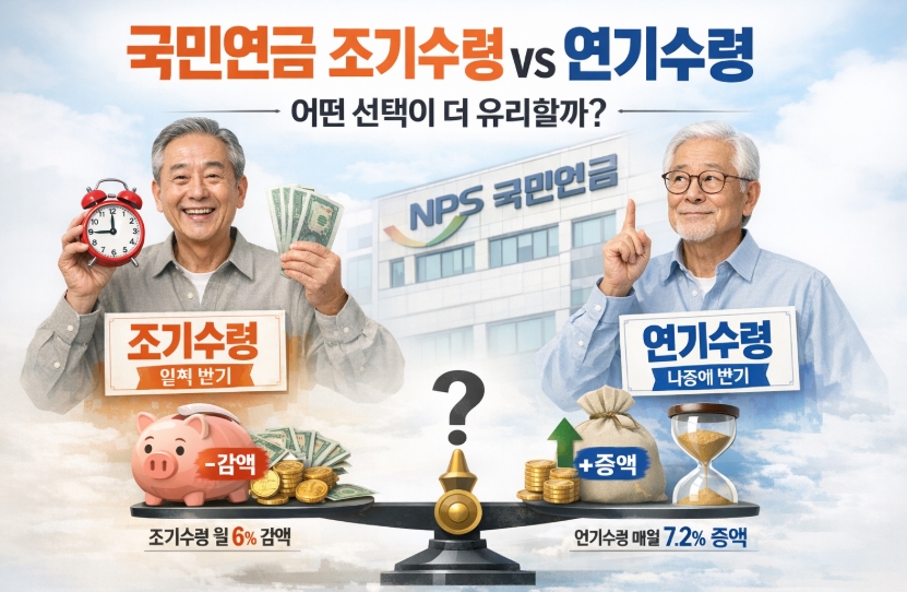 국민연금 조기수령 vs 연기수령, 어떤 선택이 더 유리할까