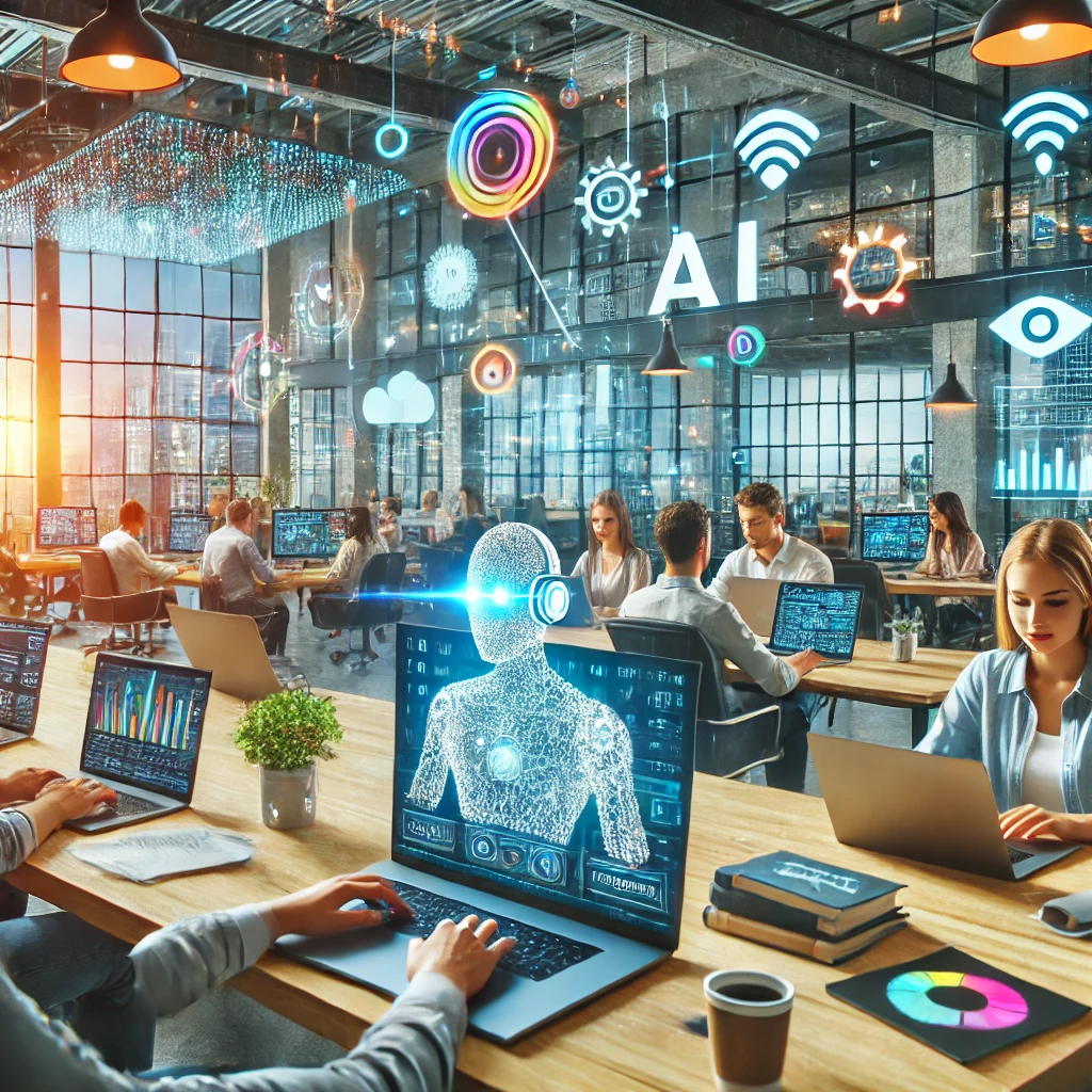 실리콘밸리에서 AI 활용하는 느낌 사진