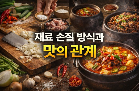 재료 손질 관련 사진