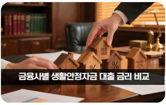 금융사별 생활안정자금 대출 금리 비교