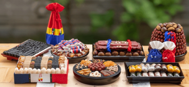 한국의 떡 종류 조침떡-혼례상